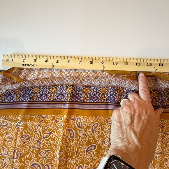 J JILL💕 Mixed-print Two-way Poncho ~ Light Tigers Eye Paisley One Size NWT - Picture 11 of 13